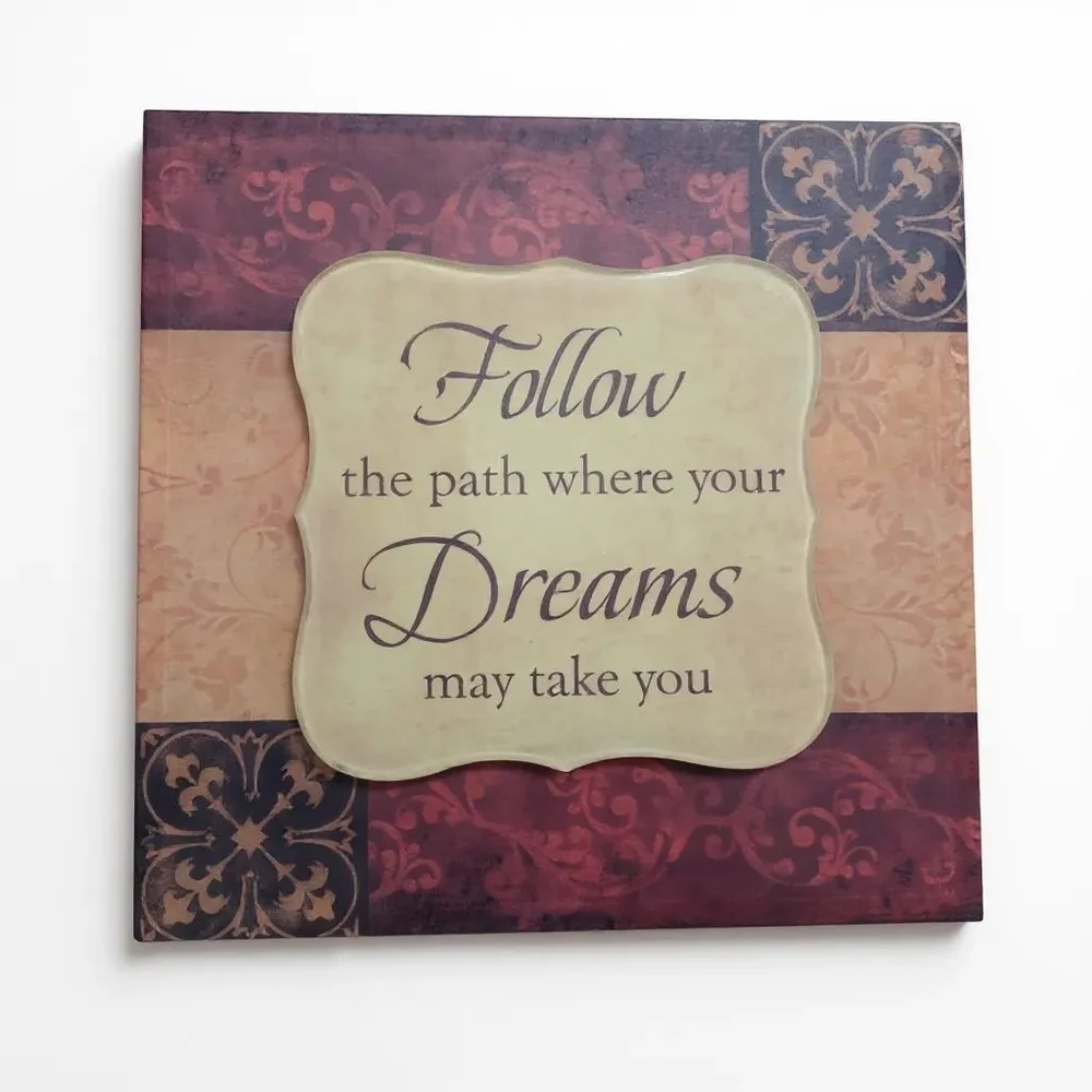 Red and Cream Inspirational Art & Decals Wall Decor